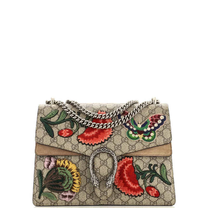 Dionysus Bag Embroidered GG Coated Canvas Medium