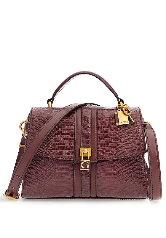 Guess Ginevra Python Print Mini Grab Bag, Merlot