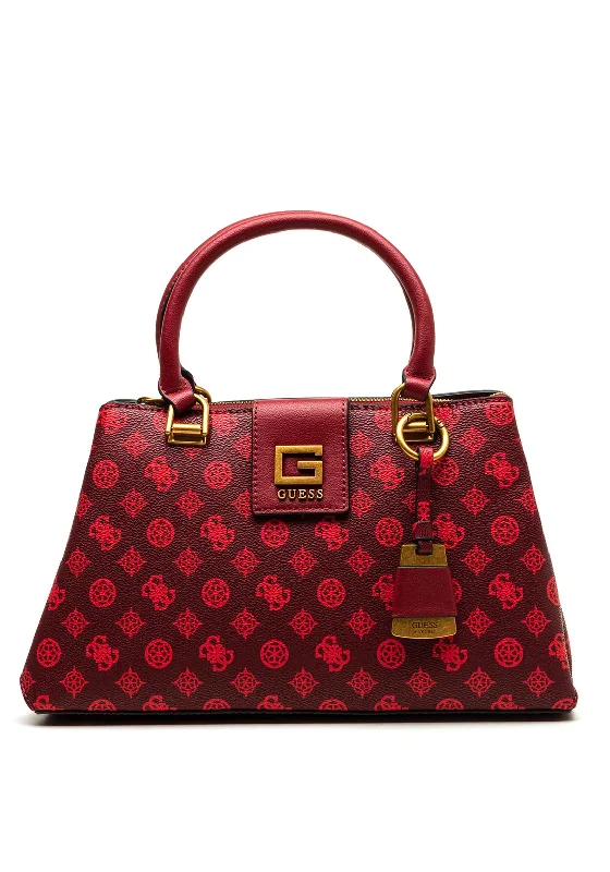 Guess Alva Girlfriend Satchel, Merlot Logo