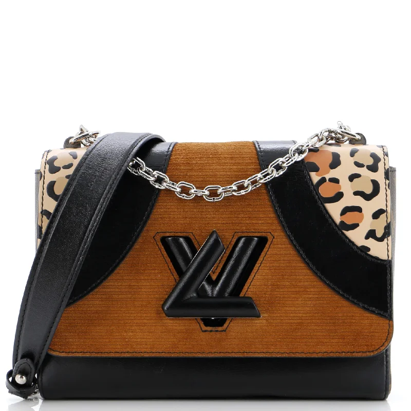 Twist Handbag Leopard Wild Printed Leather and Calfskin MM