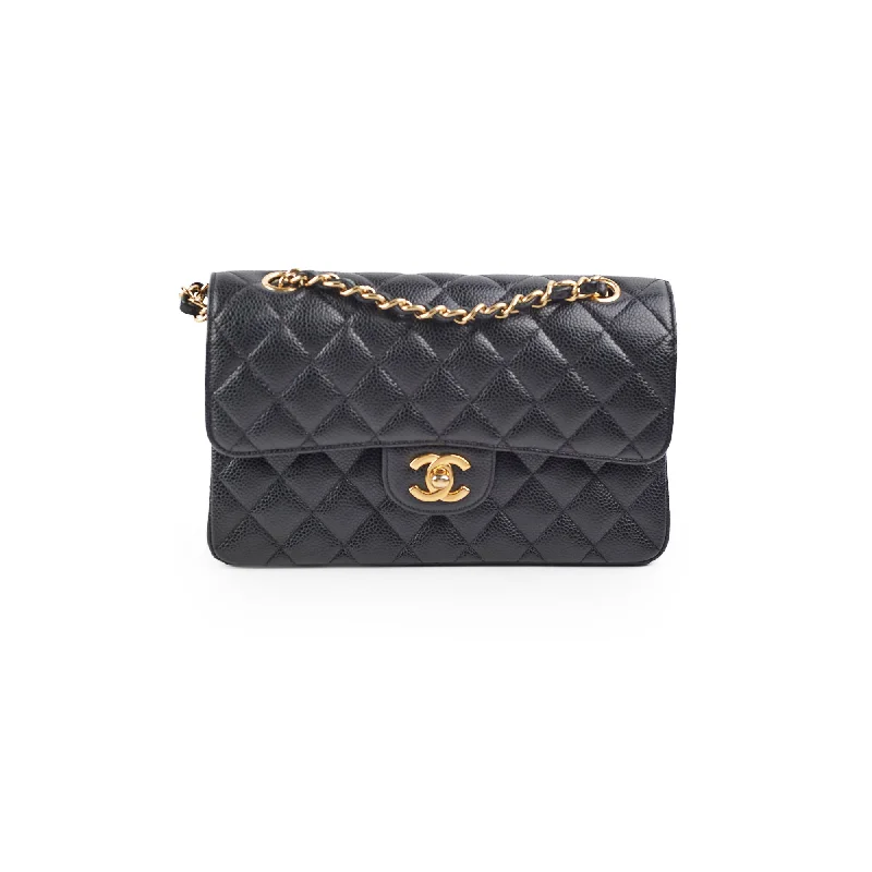 Chanel Small Caviar Double Classic Flap Black 12 Series