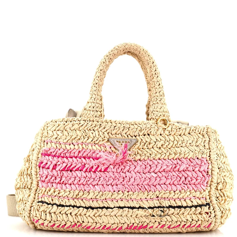 Canapa Convertible Tote Raffia Crochet Small