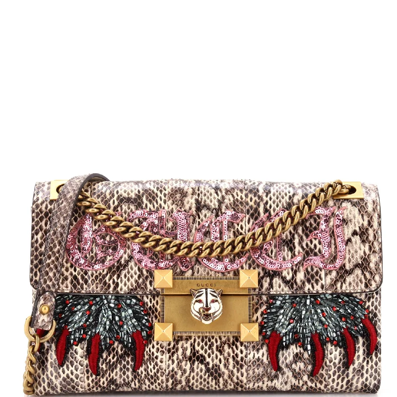 Osiride Shoulder Bag Embellished Snakeskin Medium