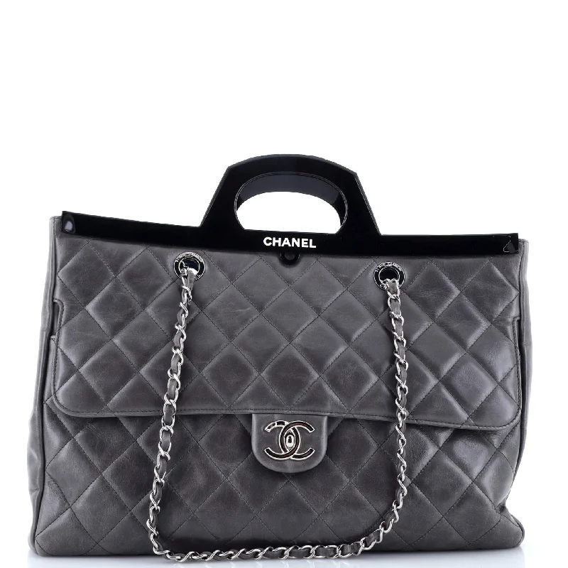 CC Delivery Tote Quilted Glazed Calfskin Large