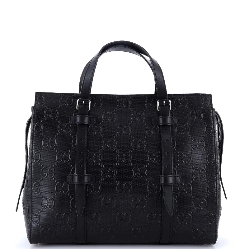 Tote Bag GG Embossed Perforated Leather