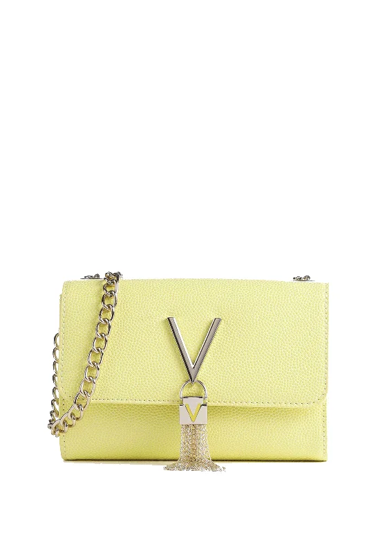 Valentino Handbags Divina Box Flap Over Crossbody Bag, Lime