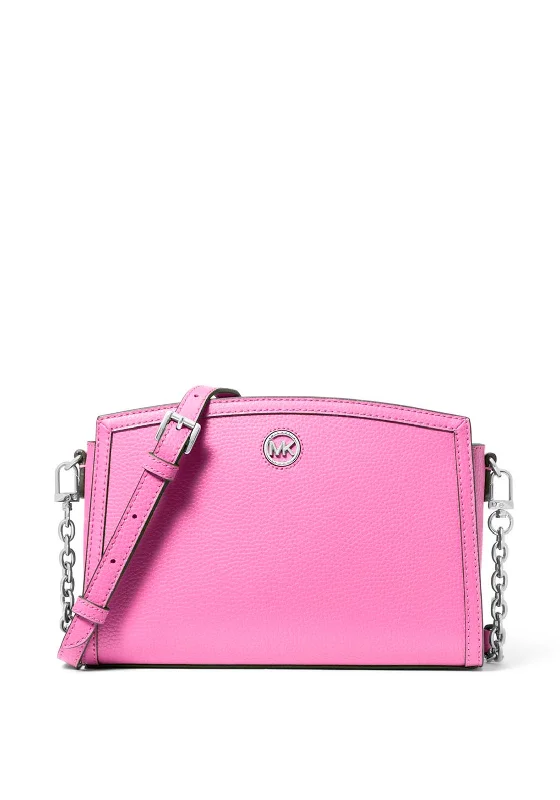 MICHAEL Michael Kors Small Pebbled Leather Crossbody Bag, Cerise