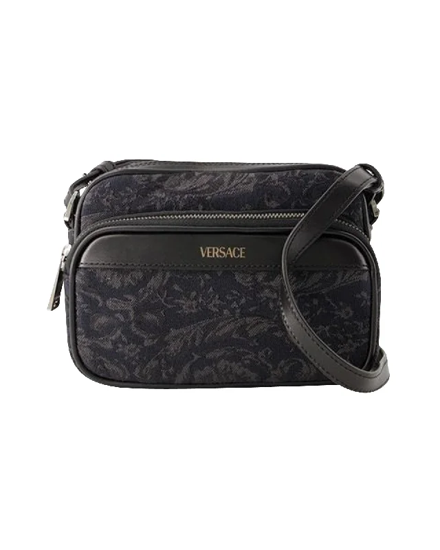 Athena Small Crossbody - Versace - Canvas - Black