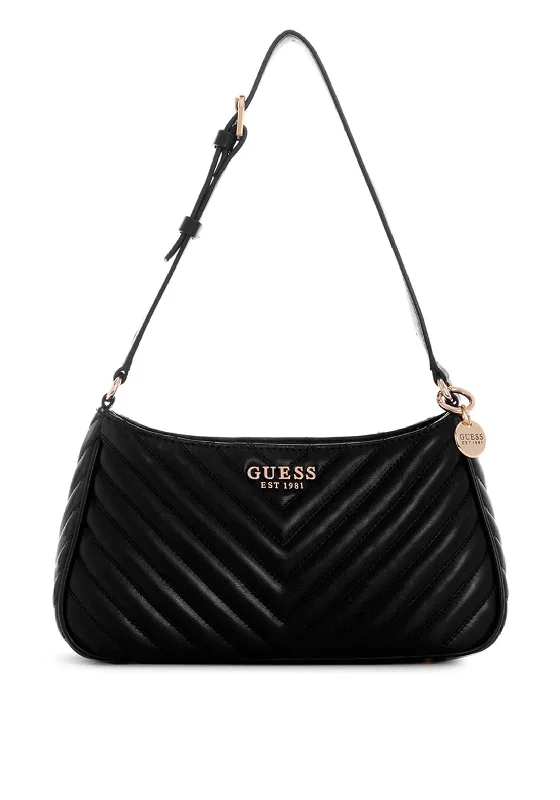 Guess Keillah Quilted Shoulder Bag, Black