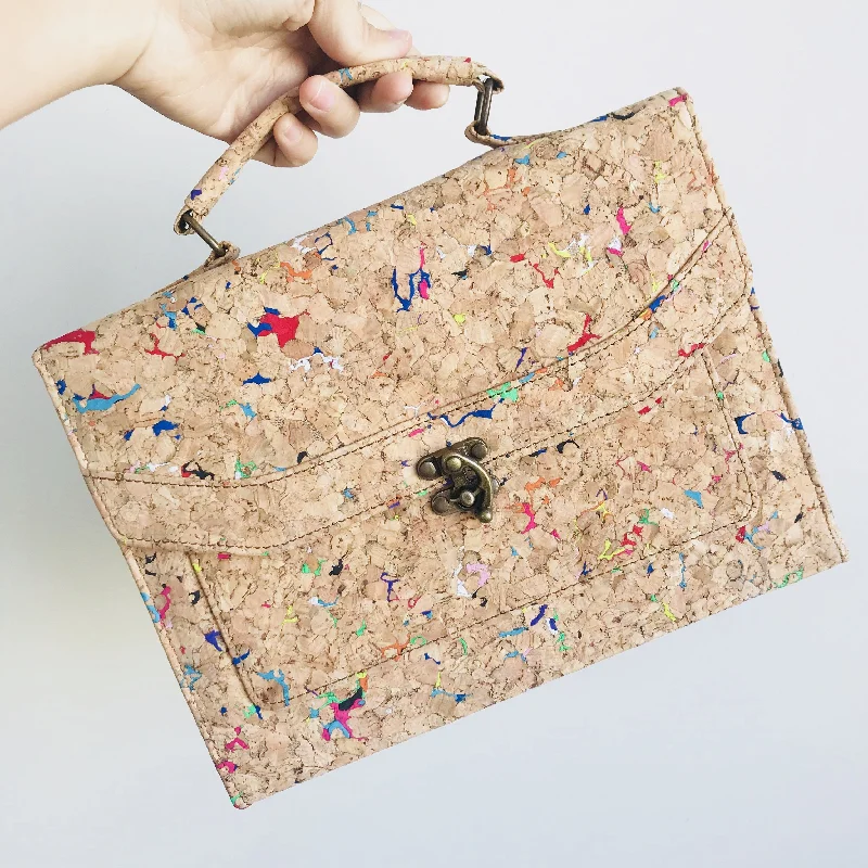 **Imperfect** Tori Cork Handbag in Vivid