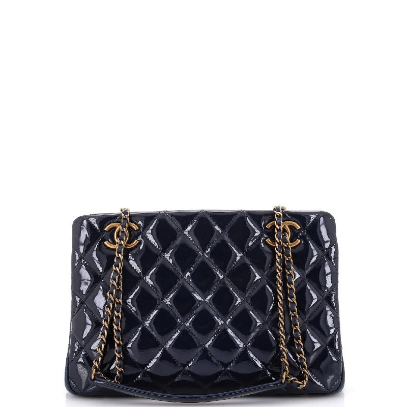 CC Eyelet Tote Quilted Patent Small