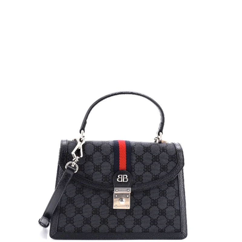 x Gucci The Hacker Project Top Handle Bag BB Coated Canvas Small