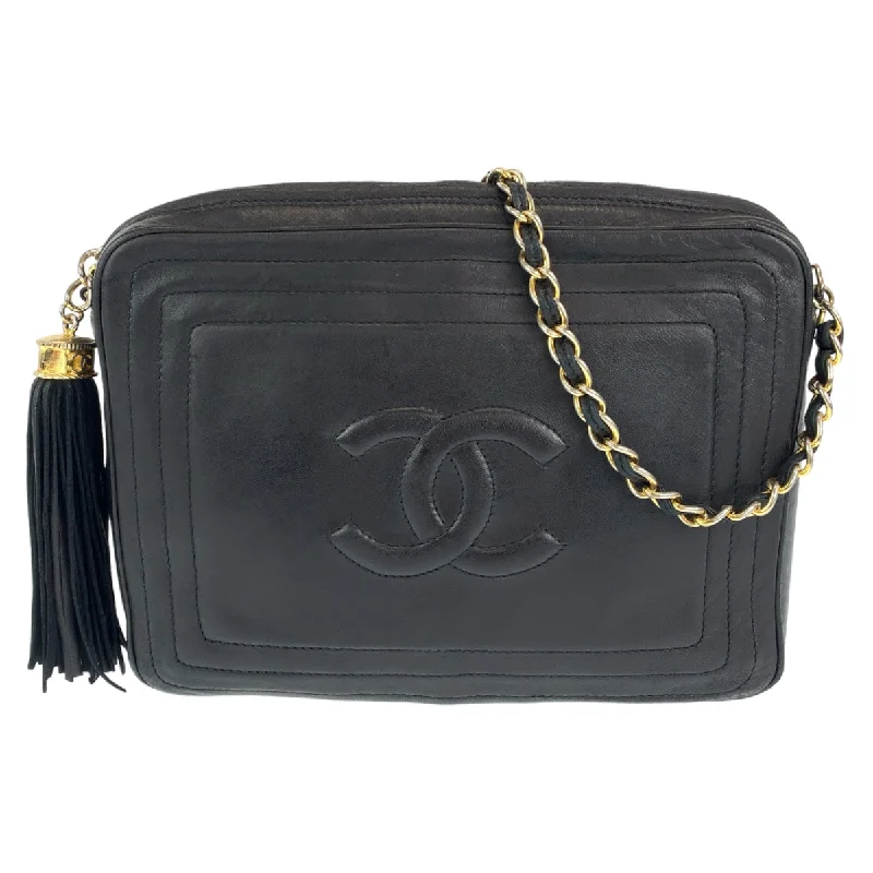 Chanel Lambskin Fringe Tassel Crossbody Bag