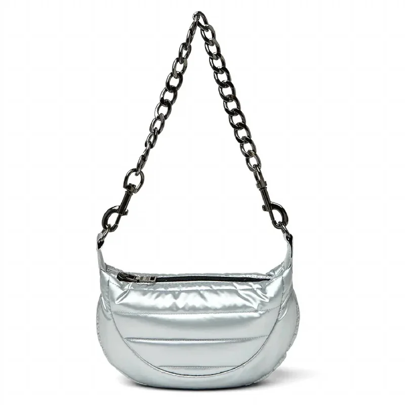 Women's Tiny Dancer Handbag In Silver Liquid