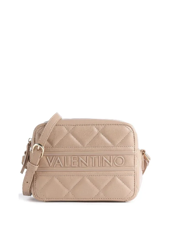 Valentino Ada Quilted Crossbody Bag, Beige