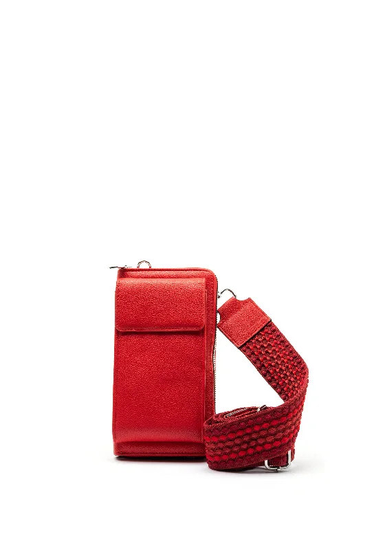 Zen Collection Crossbody Smartphone Wallet, Red