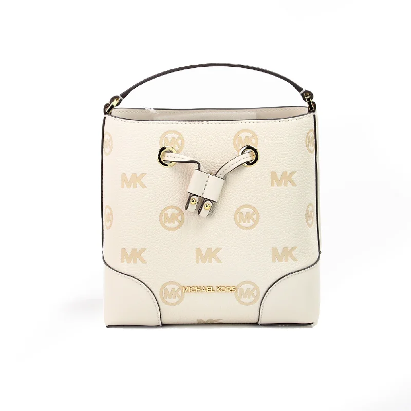 Michael Kors Mercer Small   Embossed Drawstring Bucket Messenger Women's Bag