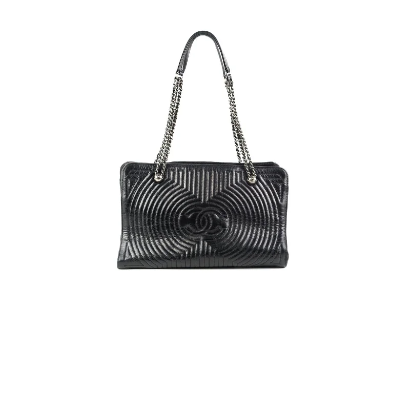 Chanel Korean Garden Shopping Tote Black