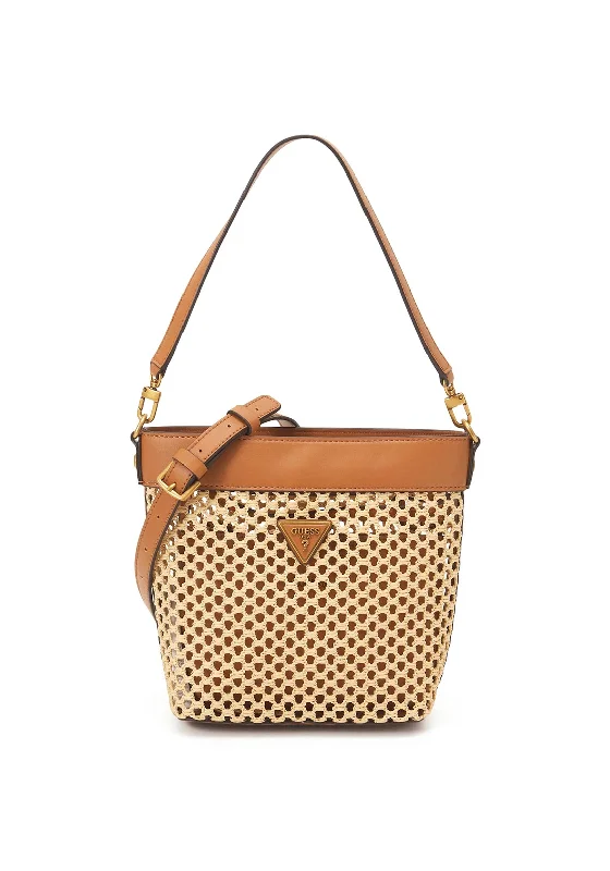 Guess Vikky Drawstring Crossbody Bag, Cognac