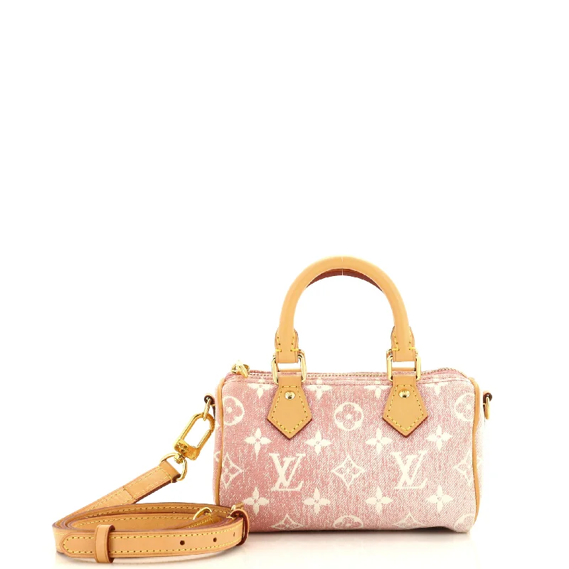 Speedy Bandouliere NM Bag Monogram Jacquard Denim Nano