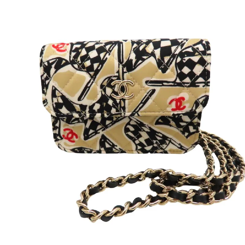 Chanel Mini Chain Shoulder Bag Checkered Flag