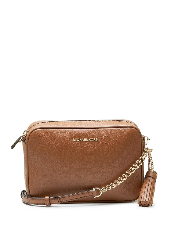 MICHAEL Michael Kors Camera Bag Leather Crossbody Bag, Luggage