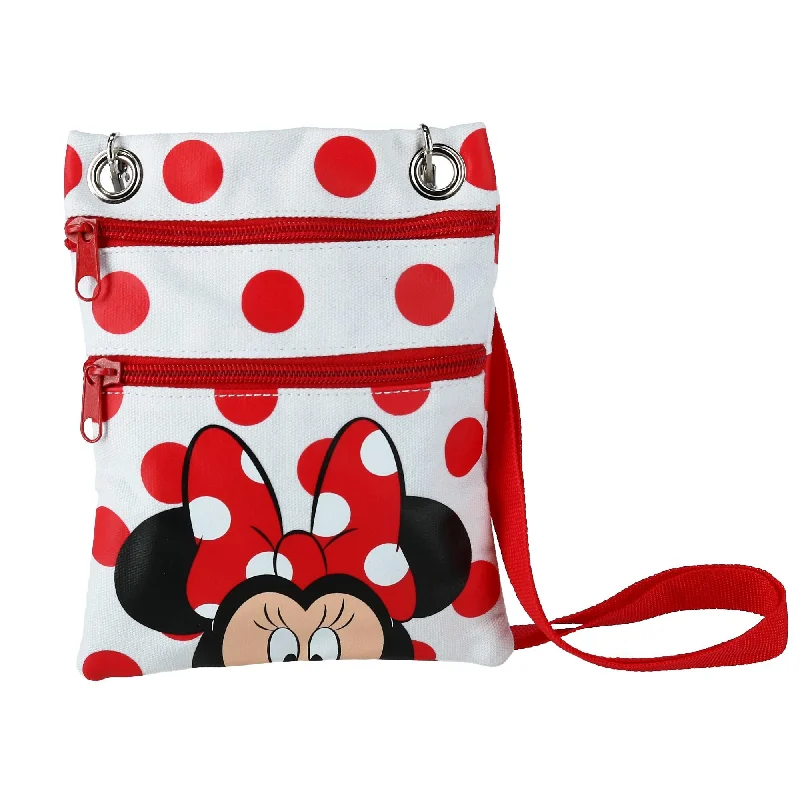 Disney Minnie Mouse Polka Dot Passport Crossbody Bag