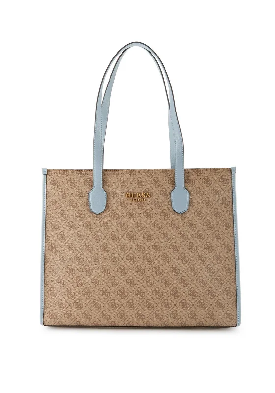 Guess Silvana Girlfriend Large Tote, Latte Logo