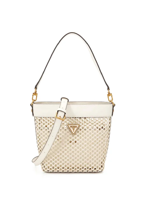 Guess Vikky Drawstring Crossbody Bag, Ivory