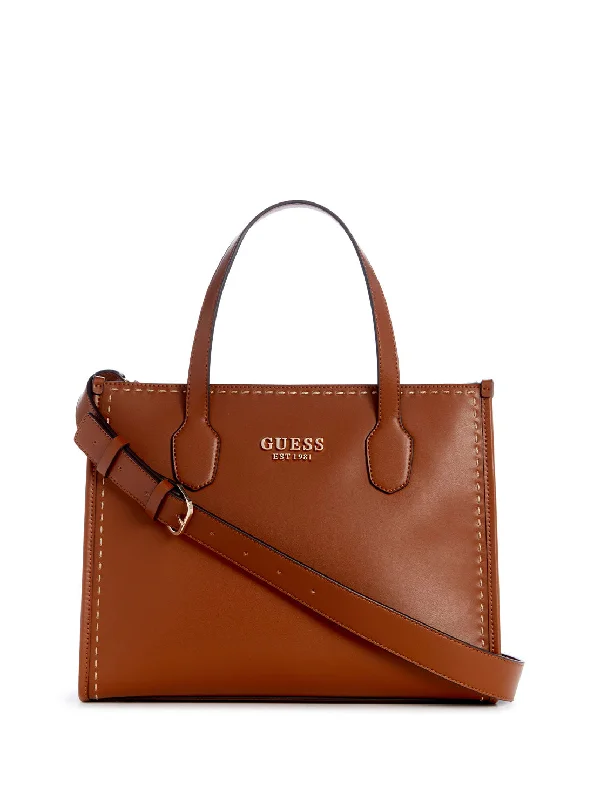 Cognac Brown Silvana Dual Tote Bag