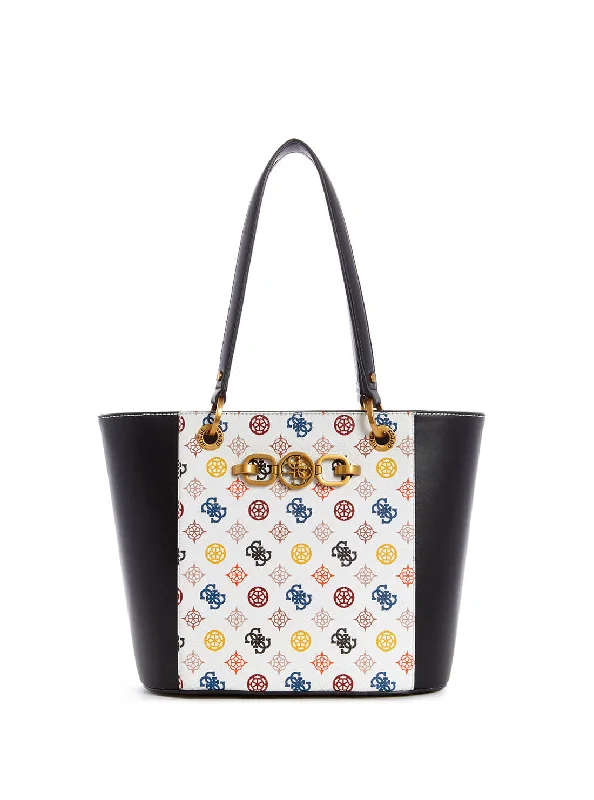 White Multi Noelle Small Elite Tote Bag