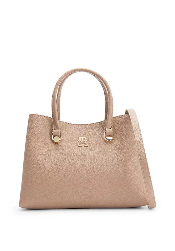 Tommy Hilfiger Small Monogram Satchel, Neutral