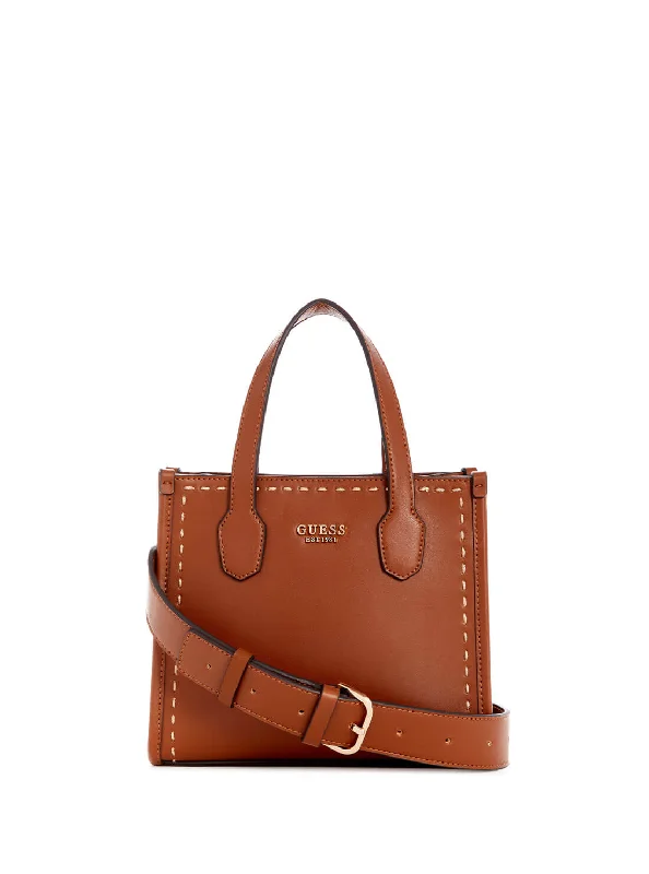 Cognac Brown Silvana Mini Tote Bag