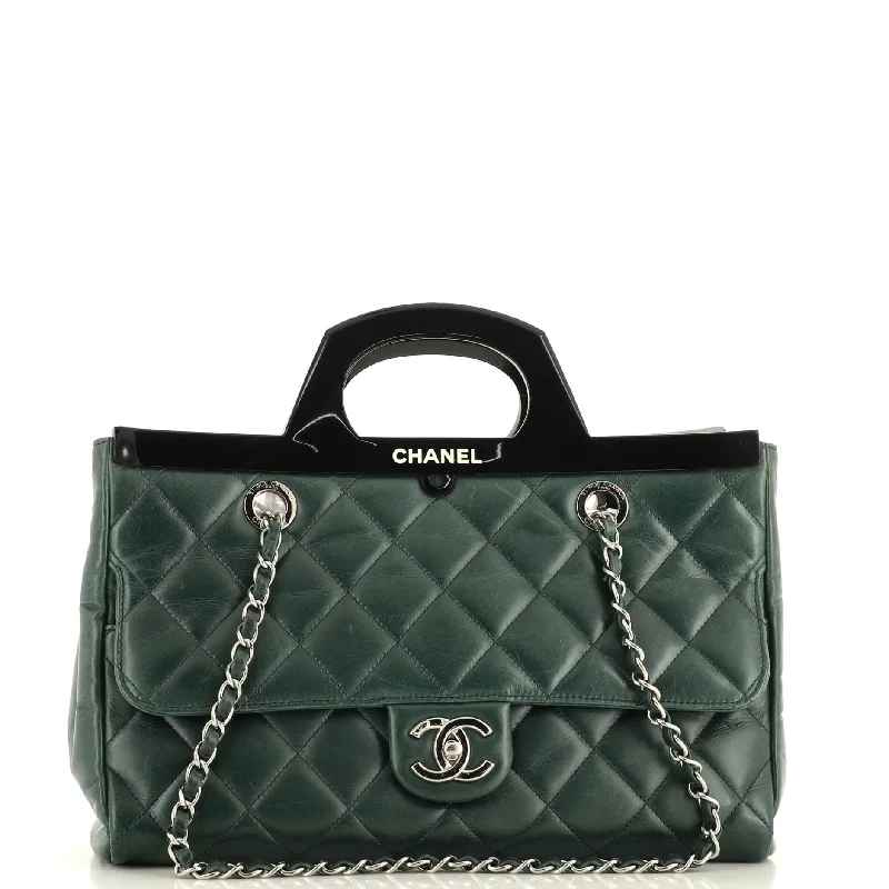 CC Delivery Tote Quilted Glazed Calfskin Small