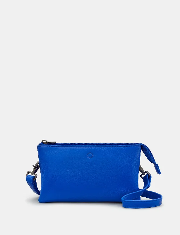 Logan Blue Leather Multiway Cross Body Bag