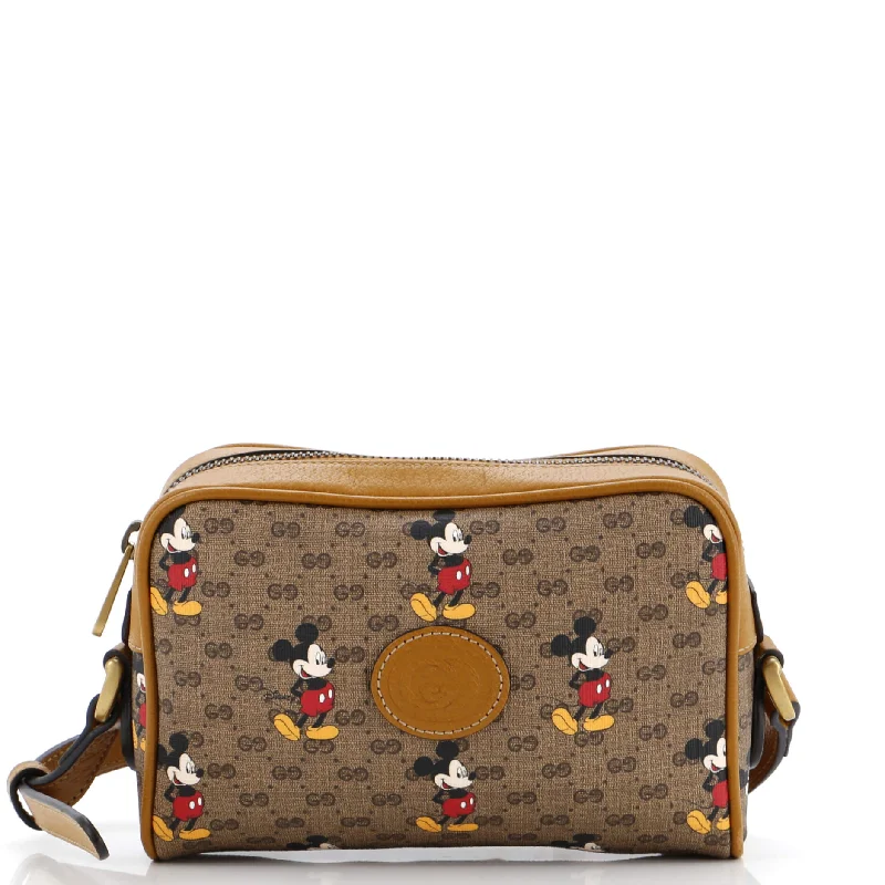 Disney Mickey Mouse Shoulder Bag Printed Mini GG Coated Canvas Mini