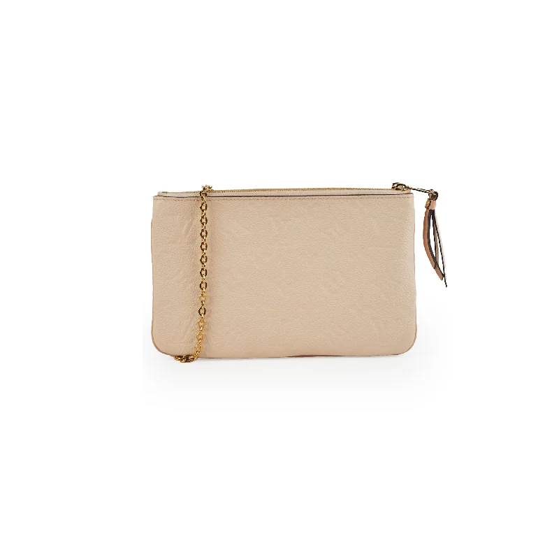 Louis Vuitton Double Zip Pochette Beige/Cream