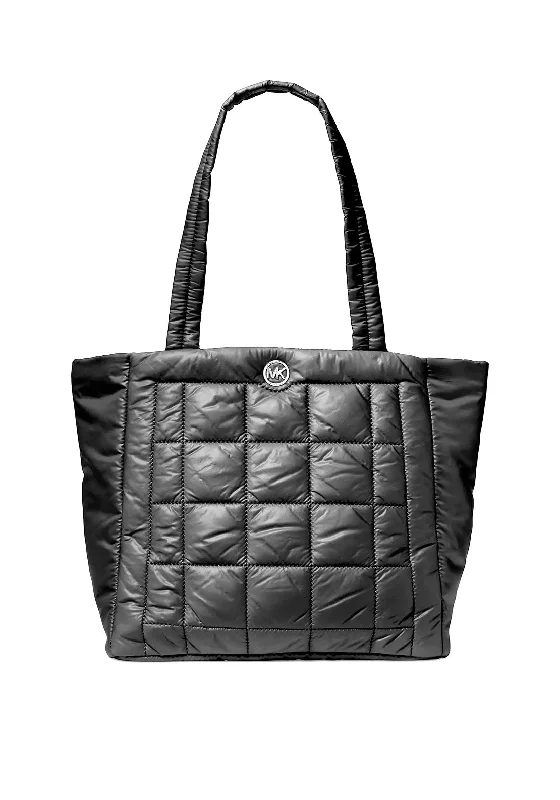 MICHAEL Michael Kors Lilah Large Quilted Open Tote Bag, Black