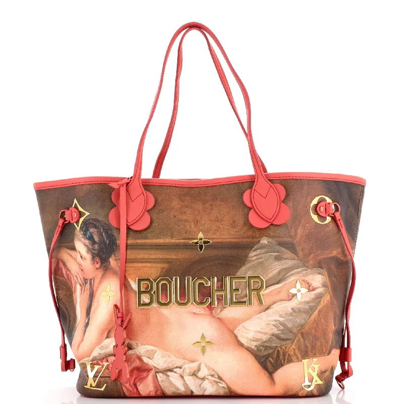 Neverfull NM Tote Limited Edition Jeff Koons Boucher Print Canvas MM