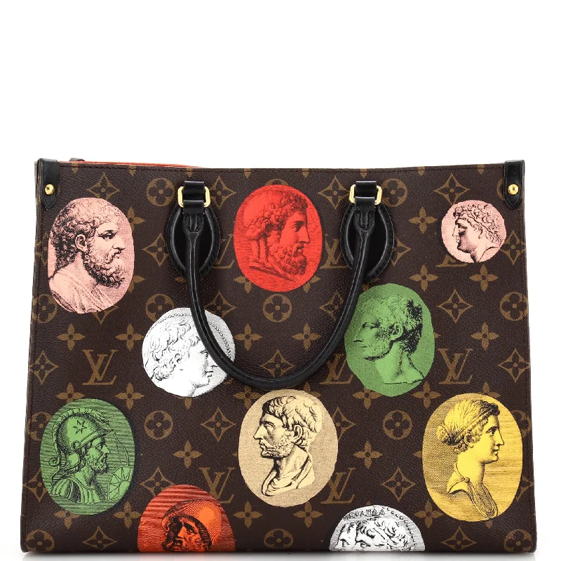 OnTheGo Tote Limited Edition Fornasetti Cameo Monogram Canvas MM