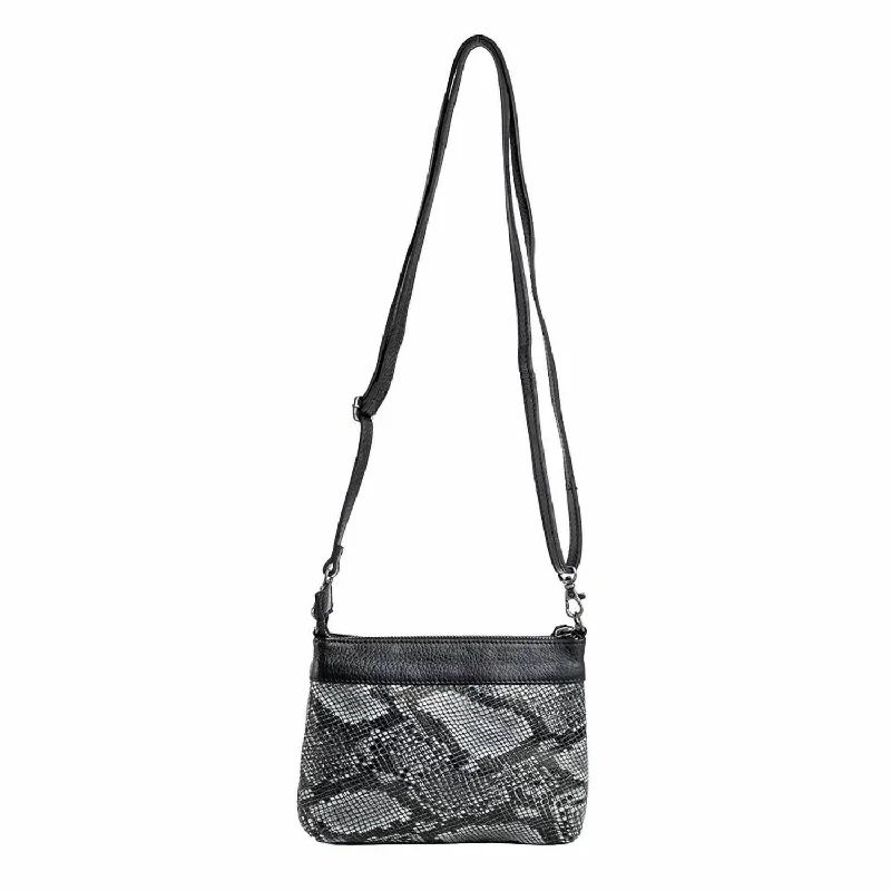 Women's Grace Crossbody Bag In Python Black