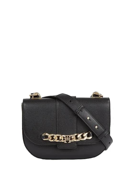 Tommy Hilfiger Chain Flap Crossover Bag, Black