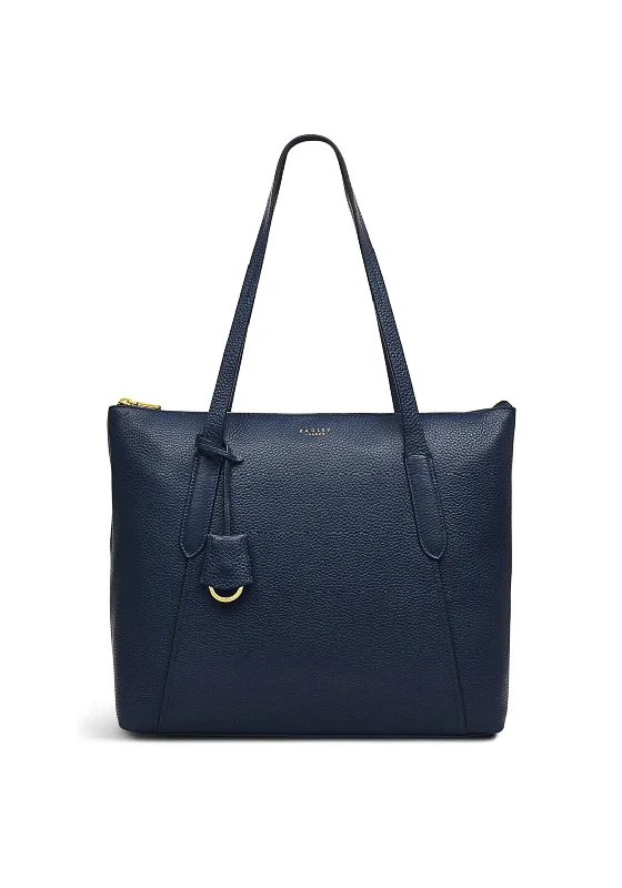 Radley Wood Street 2.0 Large Zip-Top Tote Bag, Ink Blue