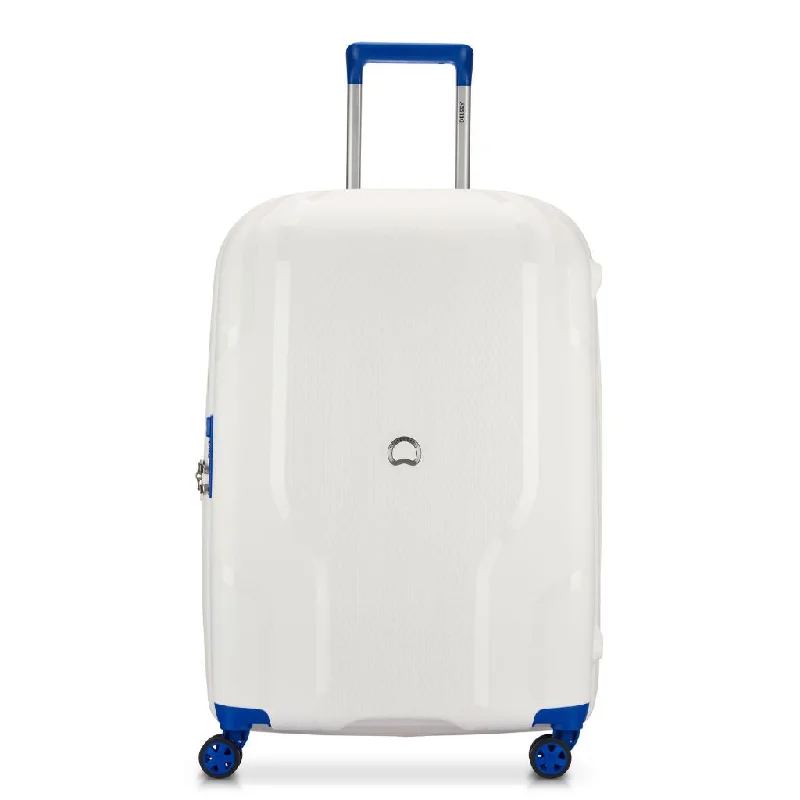 Delsey Clavel 71cm Medium Hardsided Spinner Luggage - White/Blue