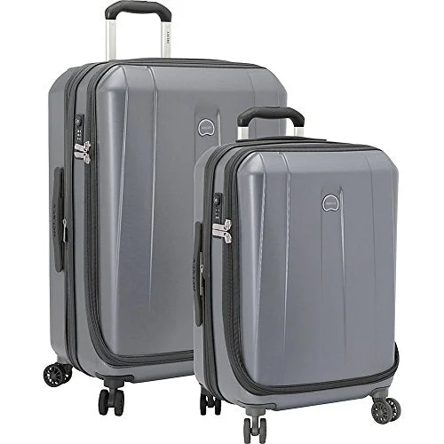 Delsey Luggage Shadow 3.0 2 Piece Hardside Spinner Carry On And Check In Luggage Set, Platinum