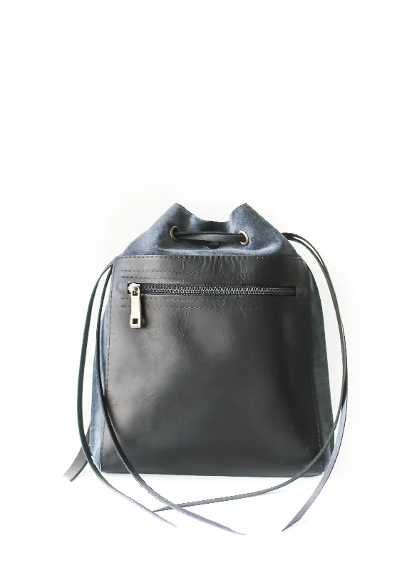 Gray Designer Mini Bag - Mini Leather Backpack