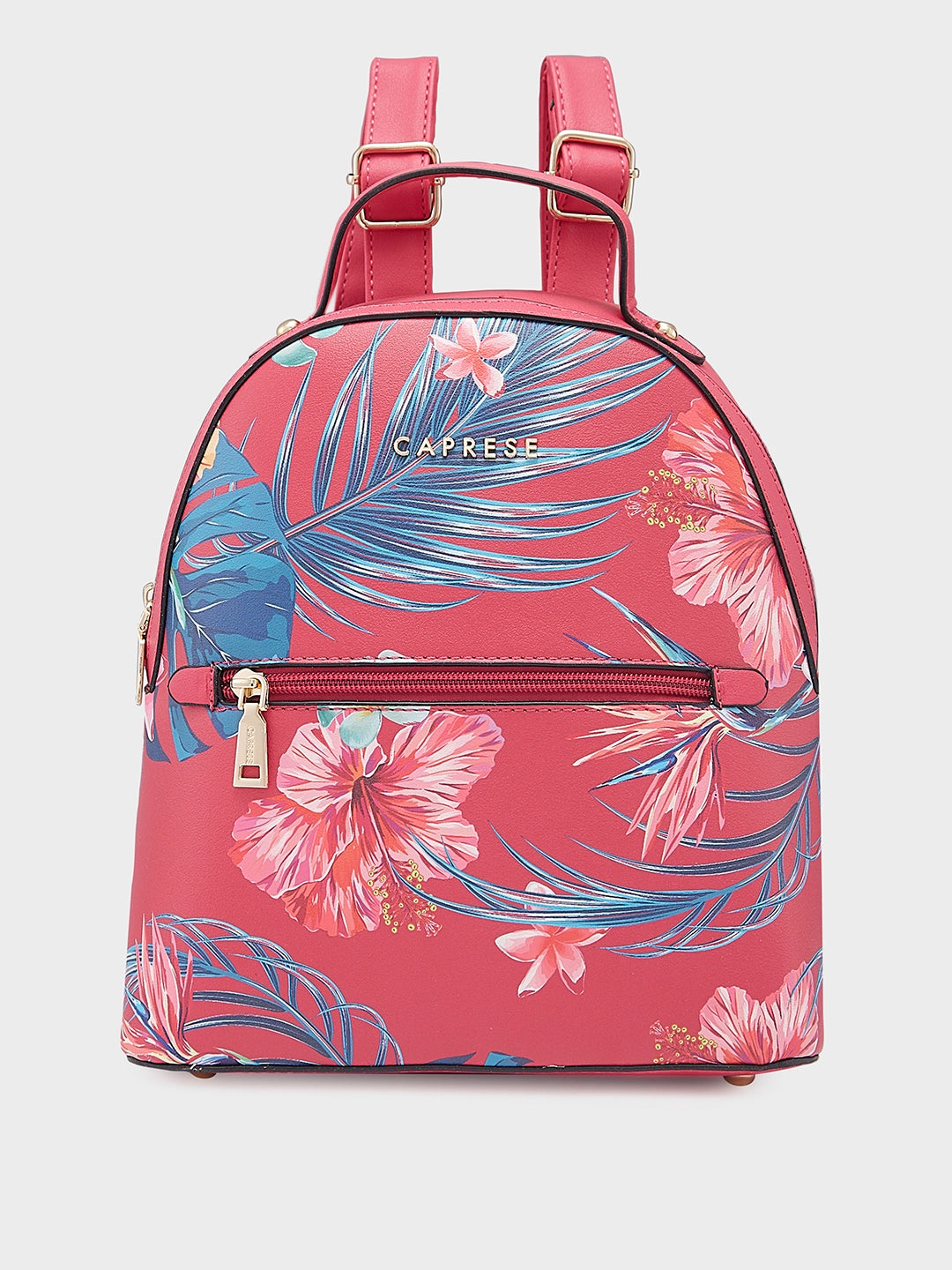 Caprese Renee Fashion Backpack Medium Pink Printed