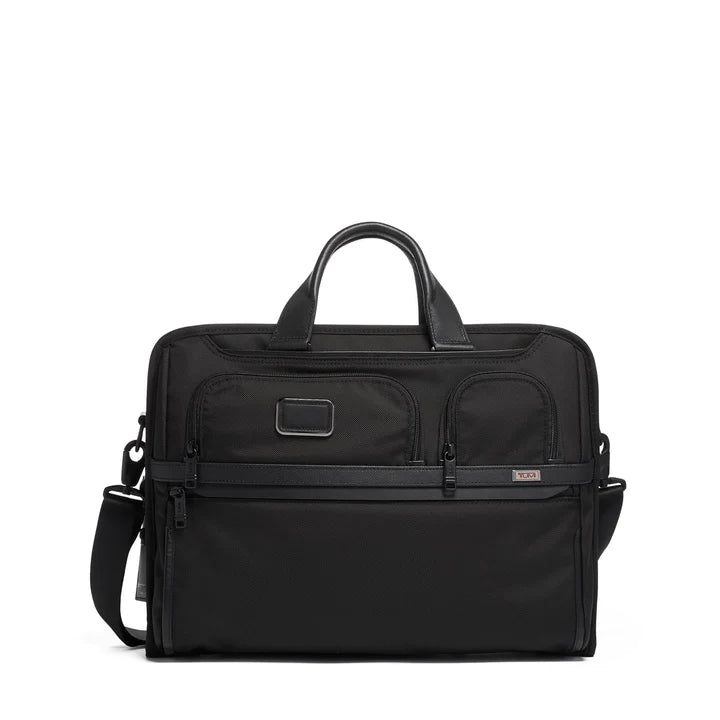 TUMI Alpha 3 Compact Large Screen Laptop Zippered Briefcase