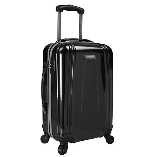 U.S. Traveler 22 Inch Usb Port Ez-Charge Carry-On Spinner, Black