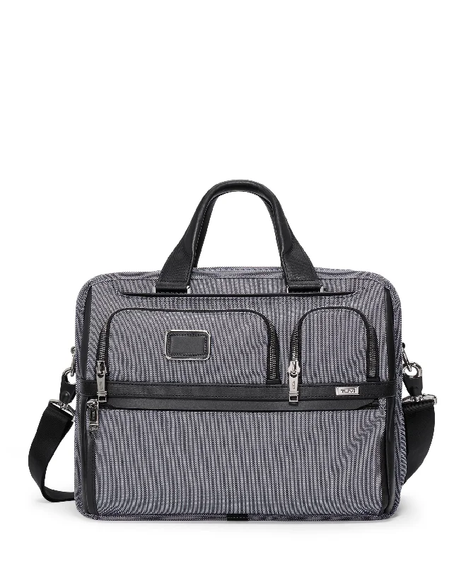 ALPHA X Expandable Organizer Laptop Brief - Meteor Grey